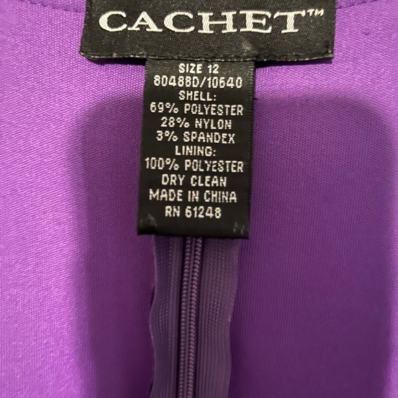 Cachet beautiful purple, shimmery blouse size 12 - Picture 3 of 6